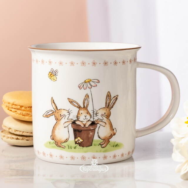 Фарфоровая кружка Кролики: Джо и Друзья 370 мл Boltze (Больтце)