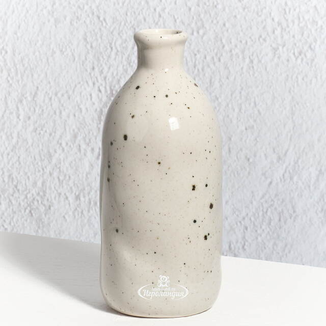 Керамическая ваза для цветов Фуэнте-Аламо 15 см кремовая Boltze (Больтце)