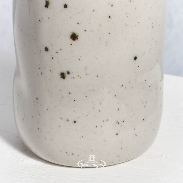 Керамическая ваза для цветов Фуэнте-Аламо 15 см кремовая Boltze (Больтце)