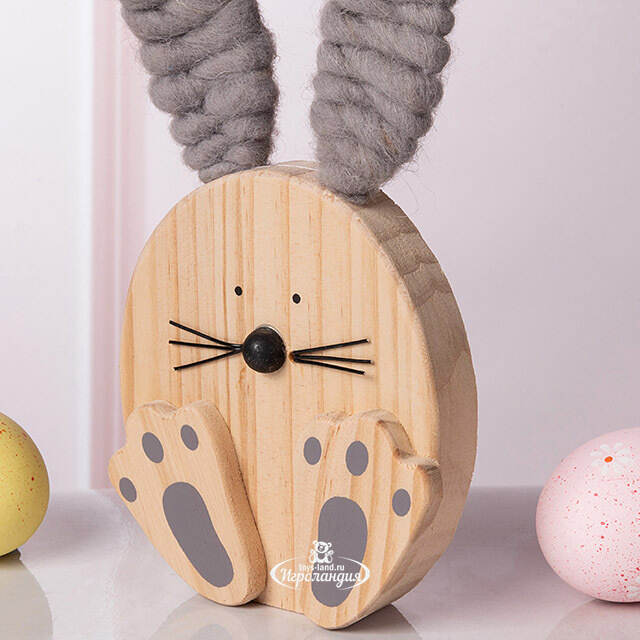 Декоративная фигурка Кролик Джуниор 20 см серый Boltze