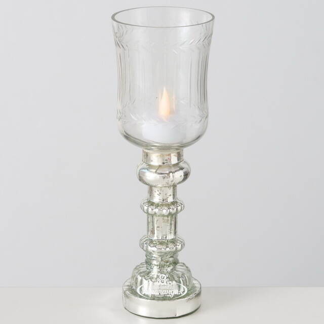 Стеклянный подсвечник-бокал Irving 26 см Boltze
