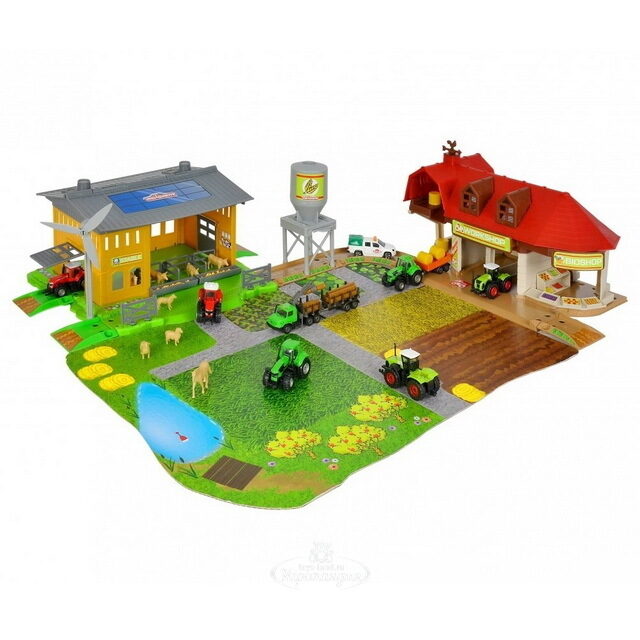 Игровой набор Большая ферма Creatix с трактором, фигурками и аксессуарами Majorette