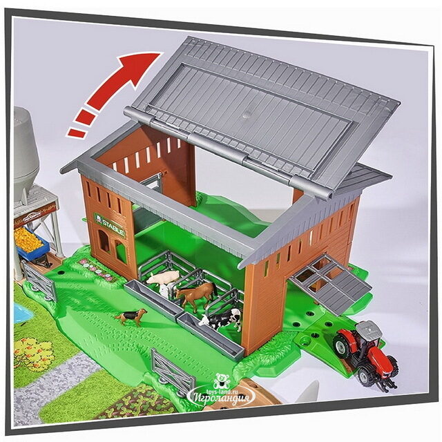 Игровой набор Большая ферма Creatix с трактором, фигурками и аксессуарами Majorette