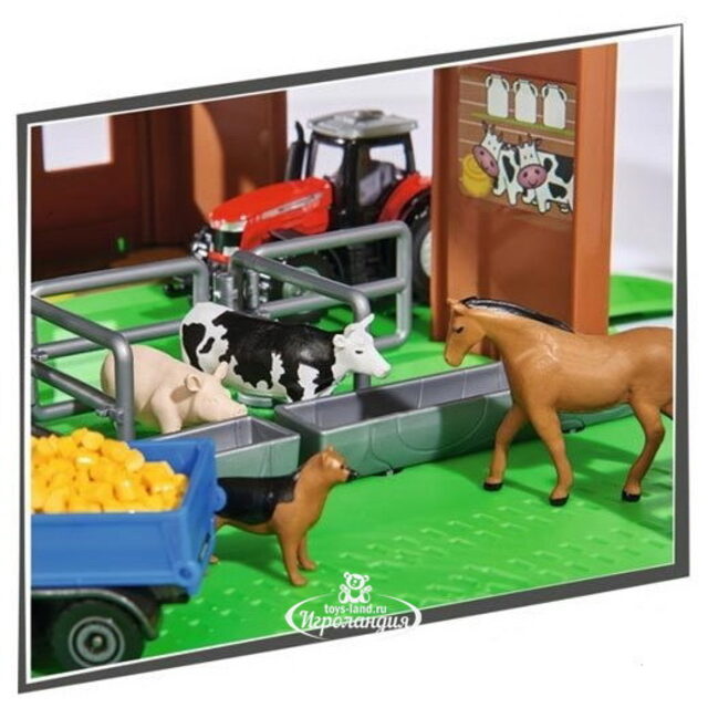 Игровой набор Большая ферма Creatix с трактором, фигурками и аксессуарами Majorette