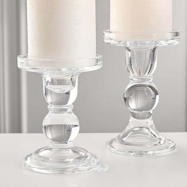 Набор стеклянных подсвечников Manzanares 9-14 см, 3 шт Boltze (Больтце)