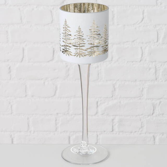 Набор стеклянных подсвечников - бокалов Coventry 25-30 см, 2 шт Boltze