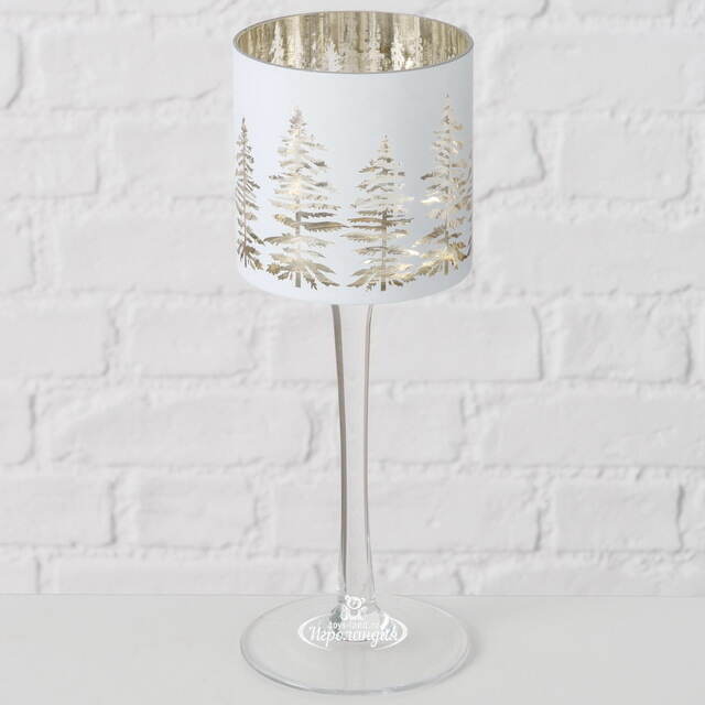 Набор стеклянных подсвечников - бокалов Coventry 25-30 см, 2 шт Boltze