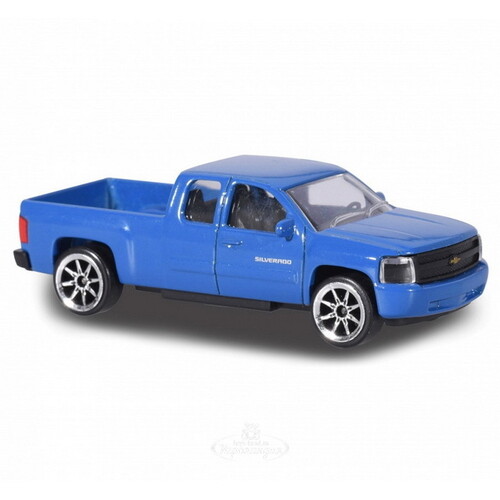 Машинка металлическая Chevrolet Silverado 1:64 см 7.5 см синий Majorette