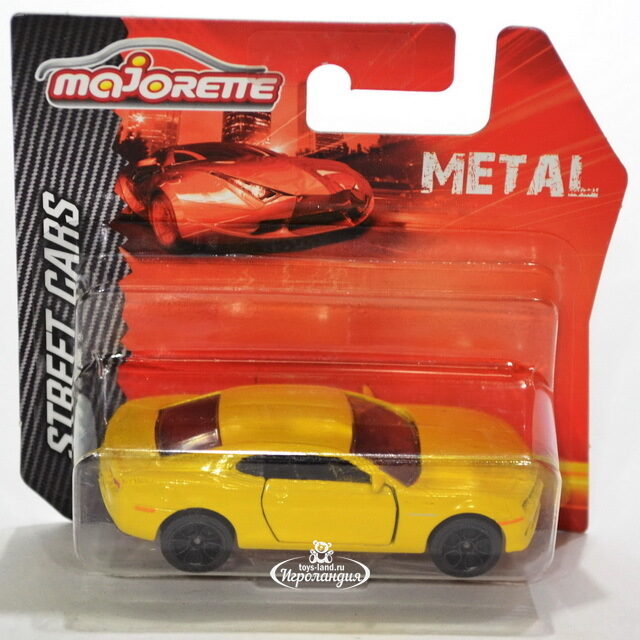 Машинка металлическая Chevrolet Camaro 1:64 7.5 см желтый Majorette