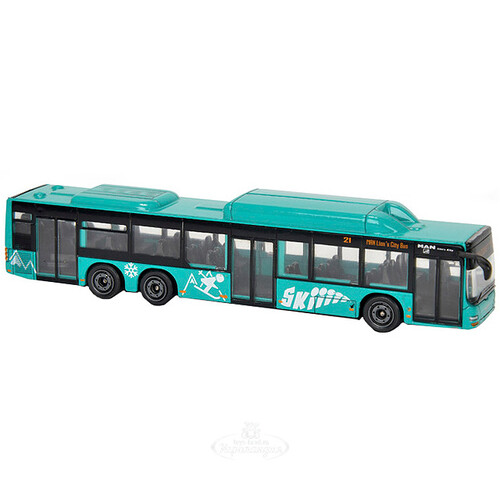 Городской автобус MAN бирюзовый 13 см металл Majorette