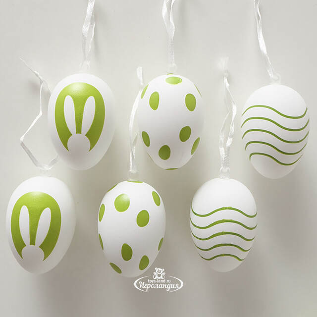 Пасхальные украшения Яйца: Spring Joy 6 см, 6 шт, подвеска  Boltze