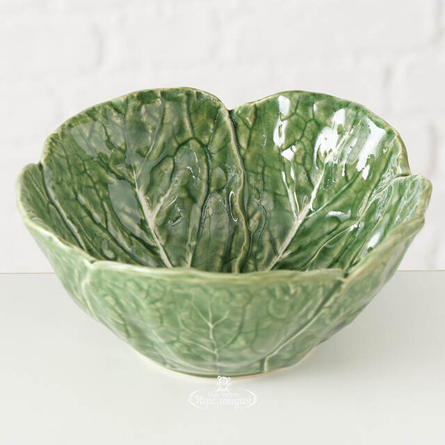 Керамический салатник Cabbage Leaf 14 см Boltze