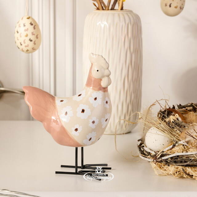 Набор декоративных фигур Джилио: Петушок и Курочка 15 см, 2 шт Boltze (Больтце)