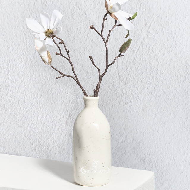 Керамическая ваза-бутылка Фуэнте-Аламо 15 см белая Boltze (Больтце)