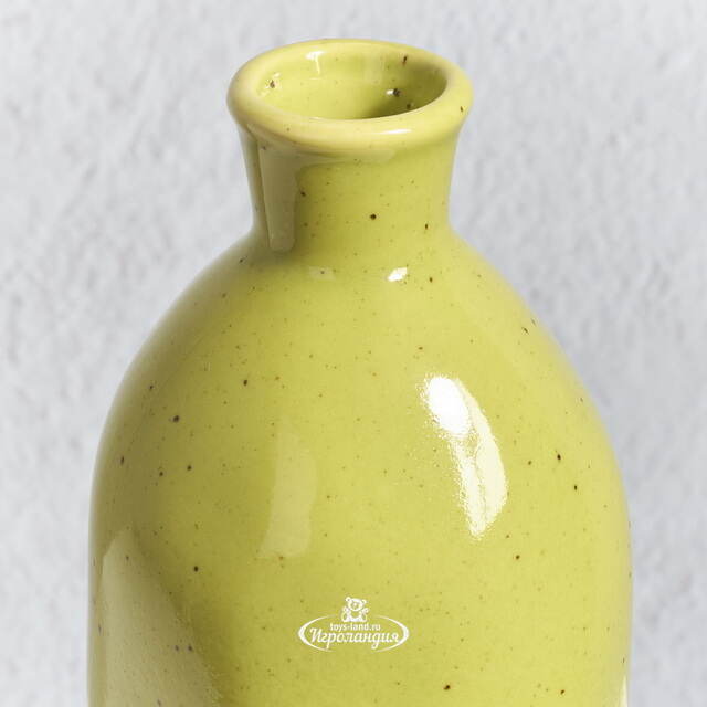 Керамическая ваза-бутылка Фуэнте-Аламо 15 см салатовая Boltze (Больтце)