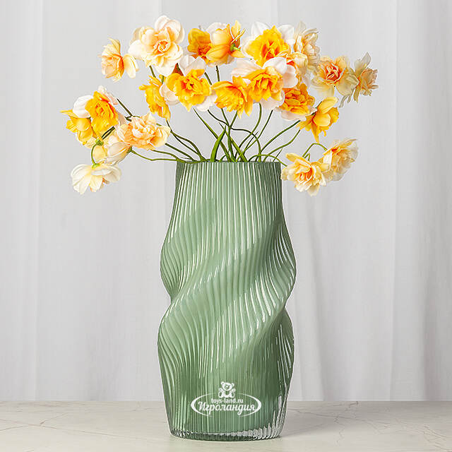 Стеклянная ваза для цветов Вилландри 30 см Boltze