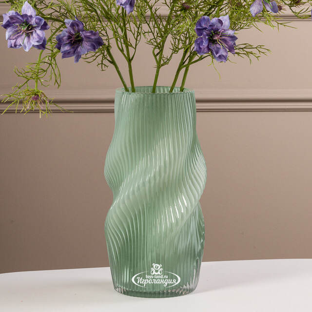 Стеклянная ваза для цветов Вилландри 30 см Boltze