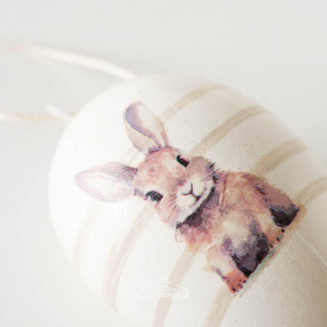 Пасхальные украшения Яйца: Cute Bunny 6 см, 12 шт, подвеска Boltze