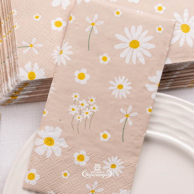 Бумажные салфетки Нежные Ромашки 17*8 см, 16 шт Boltze (Больтце)