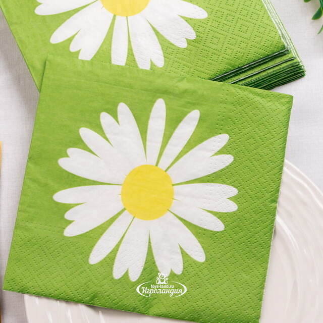 Бумажные салфетки Ромашки 17*17 см, 20 шт Boltze (Больтце)