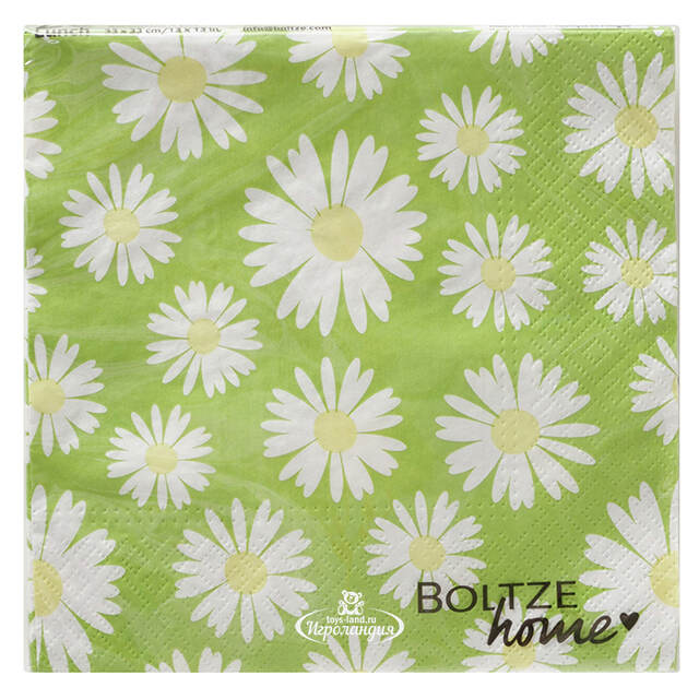 Бумажные салфетки Field of Daisies 17*17 см, 20 шт Boltze
