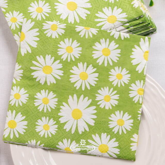 Бумажные салфетки Ромашковое Поле 17*17 см, 20 шт Boltze (Больтце)