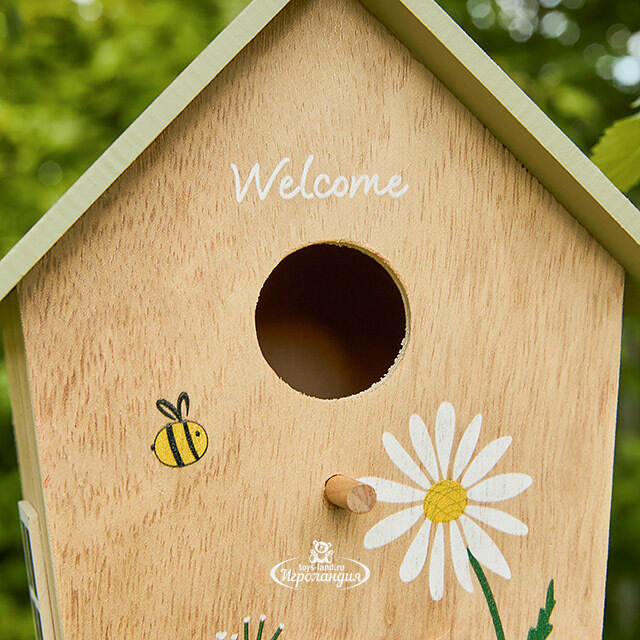 Садовое украшение Honey: Camomile and Bee 21 см бежевый Boltze