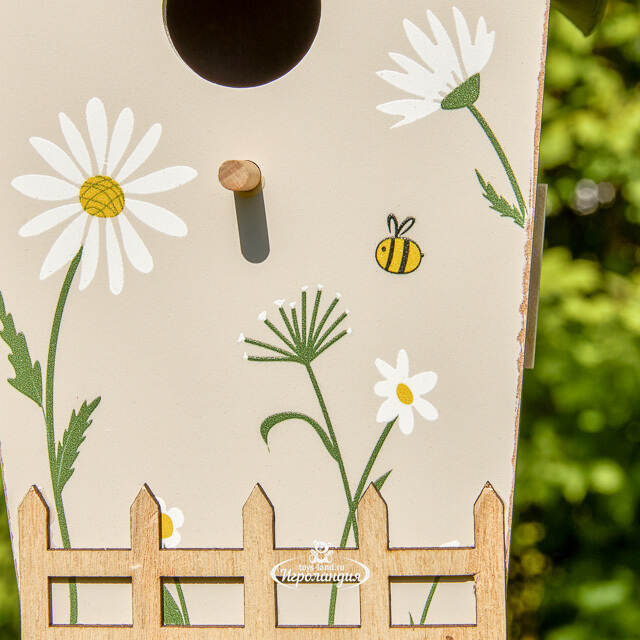 Садовое украшение Honey: Camomile and Bee 21 см серый Boltze