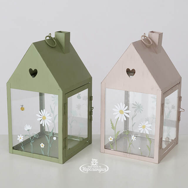 Подсвечник - домик Camomile 27*14 см розовый Boltze