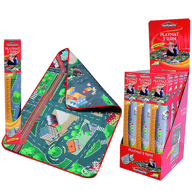 Игровой коврик Дорожное движение двухсторонний 100*70 см Majorette (Мажоретте)