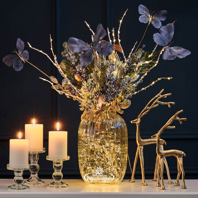 Набор стеклянных подсвечников Manzanares 9-14 см, 3 шт Boltze (Больтце)