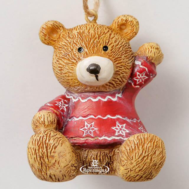 Елочные игрушки Мишки Бэйли - Уютная Зима 6 см, 2 шт Boltze