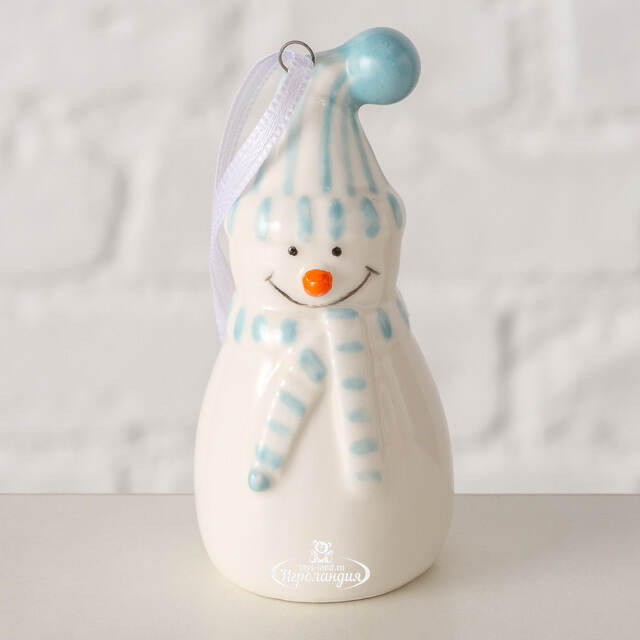 Елочные игрушки Снеговичок и Рождественский Домик 9 см, 2 шт Boltze