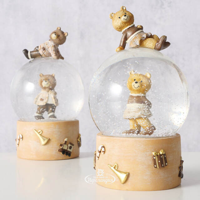 Снежный шар Медвежата: Winter Dreamers 18 см Boltze