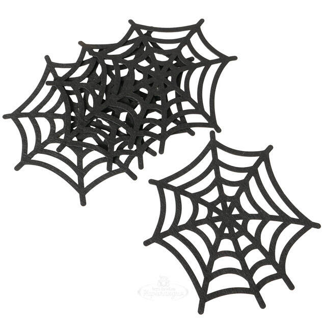 Сервировочная салфетка Паутина - Halloween Night 38 см, 4 шт Boltze