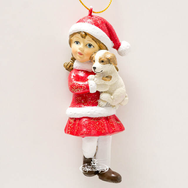 Елочная игрушка Девочка Мия со щенком - Christmas Dreams 12 см Boltze