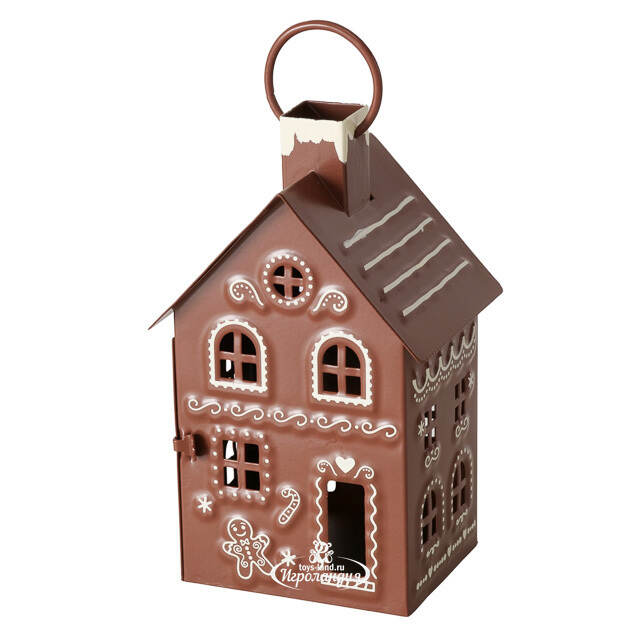 Набор металлических подсвечников - фонарей Gingerbread House 9-13 см, 2 шт Boltze