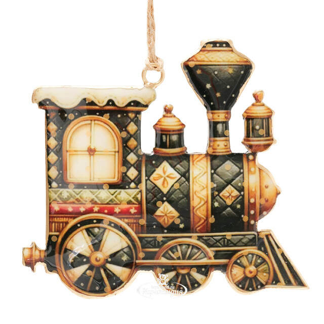 Елочная игрушка Паровозик Санты - Christmas Derbyshire 11 см Boltze