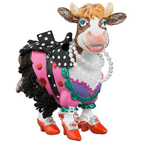 Елочная игрушка Корова Вивьен - Кутюрье из Парижа 8 см, подвеска Holiday Classics
