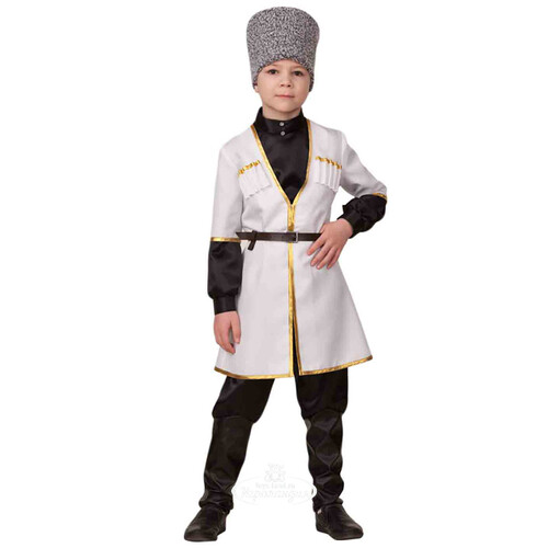 Карнавальный костюм Кавказский мальчик, рост 146 см, белый Батик