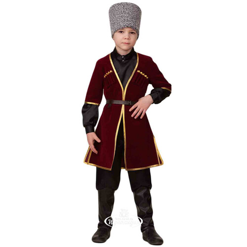 Карнавальный костюм Кавказский мальчик, рост 116 см, бордовый Батик