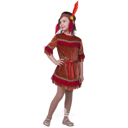 Карнавальный костюм Индианка, рост 140 см Батик