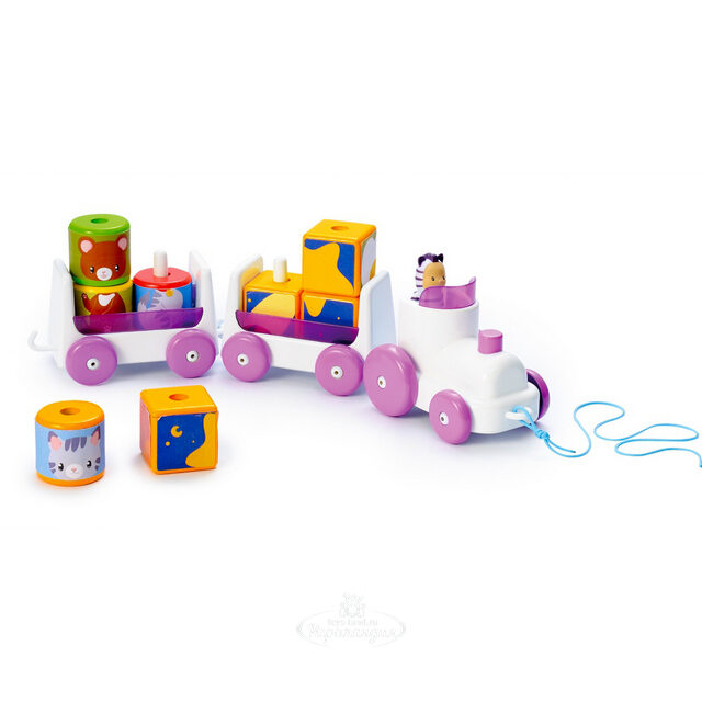 Паровозик развивающий Cotoons, 41 см Smoby (Смуби)