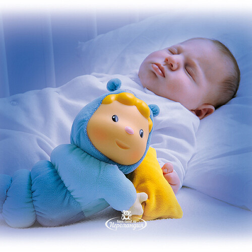 Кукла-ночник со светом и звуком, 22*14*17 см, голубой Smoby