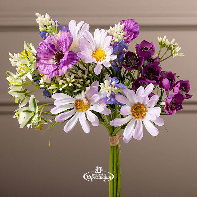 Искусственный букет Сэррано 28 см фиолетовый EDG