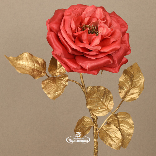Искусственная роза Глория Деи 57 см, коралловая EDG