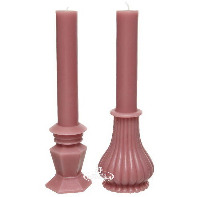 Декоративная свеча Normanni Royale: Velvet Pink 25 см Kaemingk