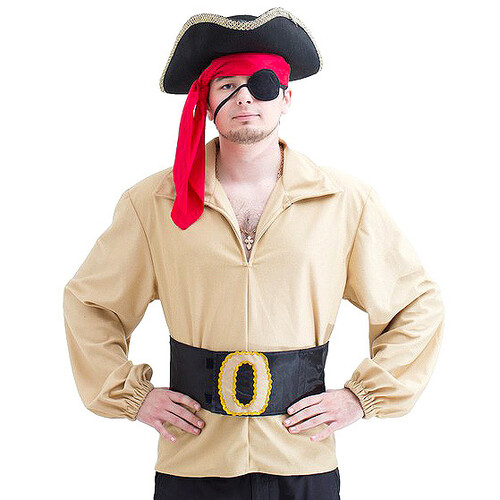 Взрослый карнавальный костюм Пират, со шляпой, 50-52 размер Бока С