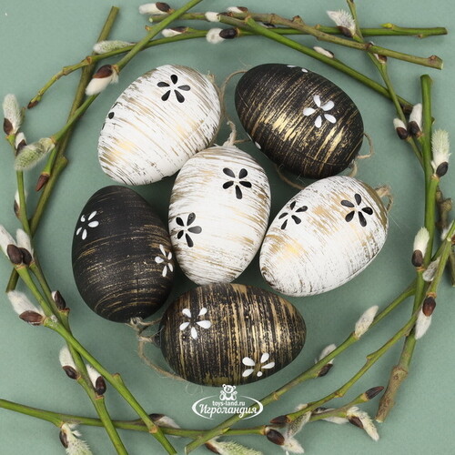 Пасхальные подвески Яйца - Art Easter 6 см, 6 шт Breitner