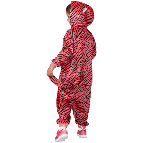 Маскарадный костюм - детский кигуруми Тигр розовый, рост 110-122 см Батик
